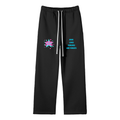 Unisex Solid Color Fleece Straight Leg Pants