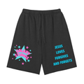 Snow Washed Raw Hem Shorts