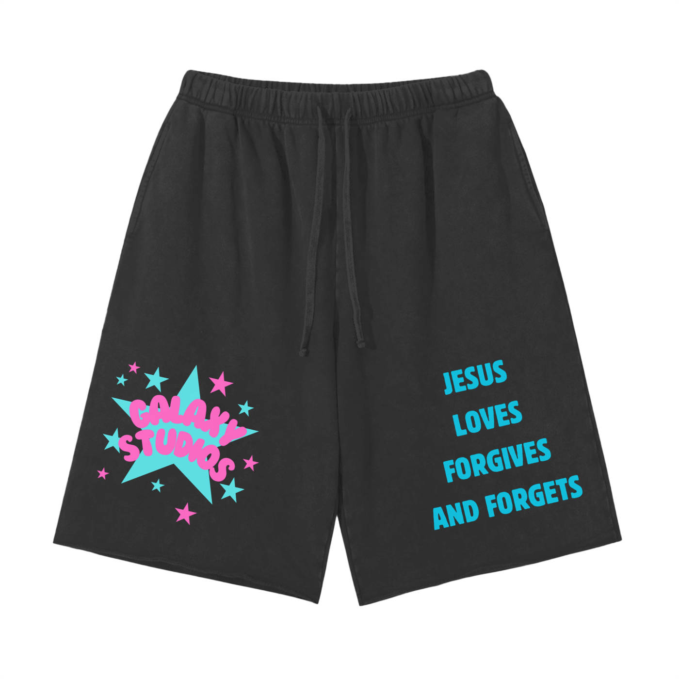 Snow Washed Raw Hem Shorts
