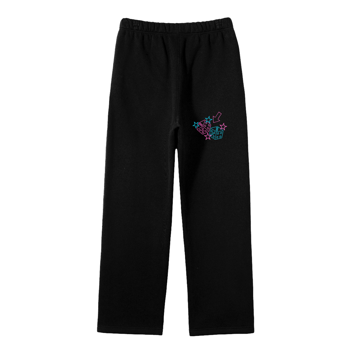 Unisex Solid Color Fleece Straight Leg Pants