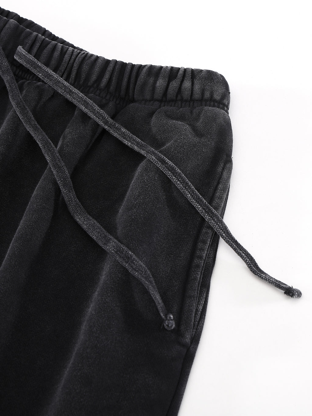 Snow Washed Raw Hem Shorts